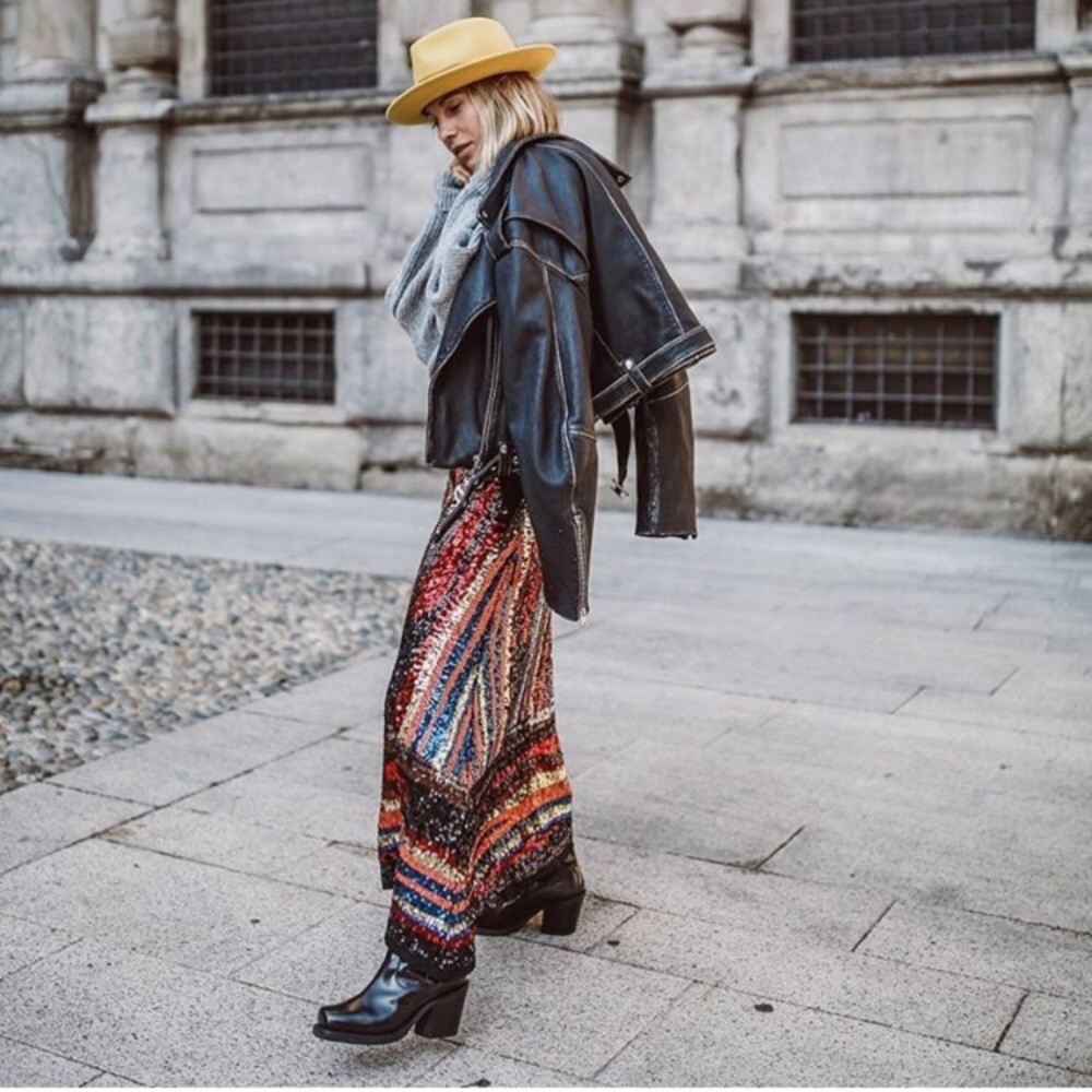 Zara multicolored sequin midi skirt - Picture 4 of 8